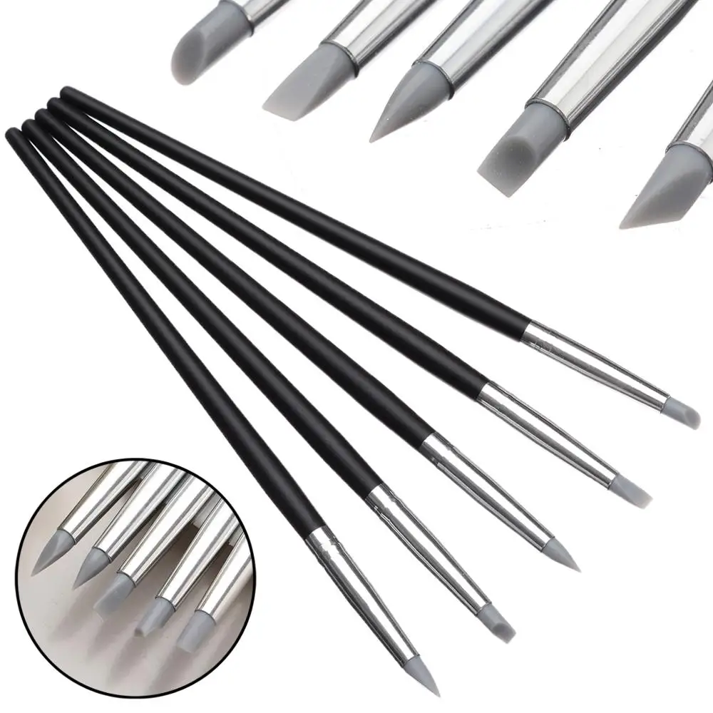Фото - 5Pcs Dental Resin Brush Pens Dental Shaping Silicone Tooth Tool For Adhesive Composite Cement Porcelain Teeth Tools Oral Hygiene 5pcs resin porcelain teeth shaping pen dental silicone composite sculpture carving tooth tools for adhesive composite cement