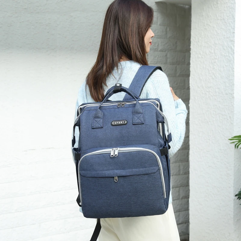 

Mommy Diaper Bag Foldable Newborn Baby Bed Backpack Crib Pad Travel Portable Large Capacity Baby Travel Stroller Organizer Bag