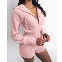 autumn women fashion playsuit long sleeve zipper solid color patchwork rompers casual loose solid playsuits daily wear