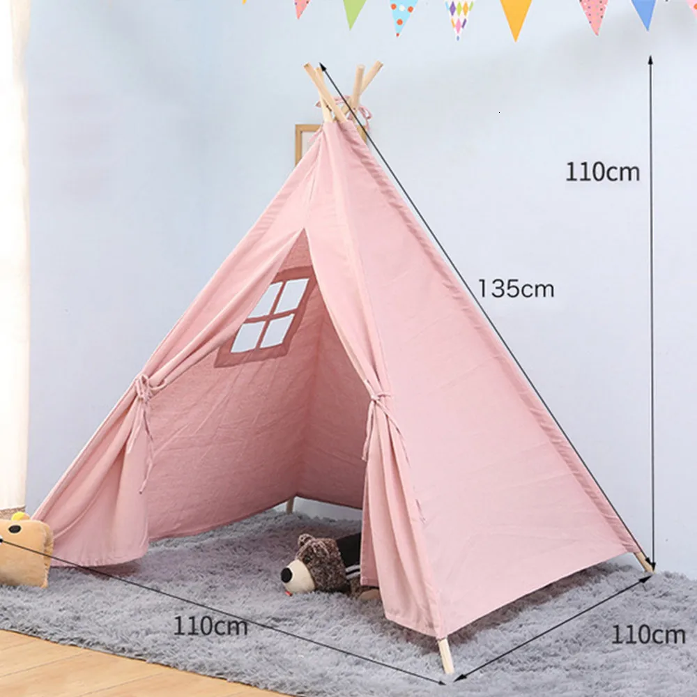 WJ3688B 11 типов большая палатка teepee хлопковая парусиновая детская палатка детский игровой дом для девочек Wigwam игровой дом Индия палатка-вигвам Декор для комнаты - Цвет: WJ3688B