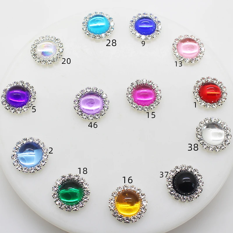 Новый продукт Лидер продаж 10 шт./лот 15 мм модные круглые стразы сделай сам