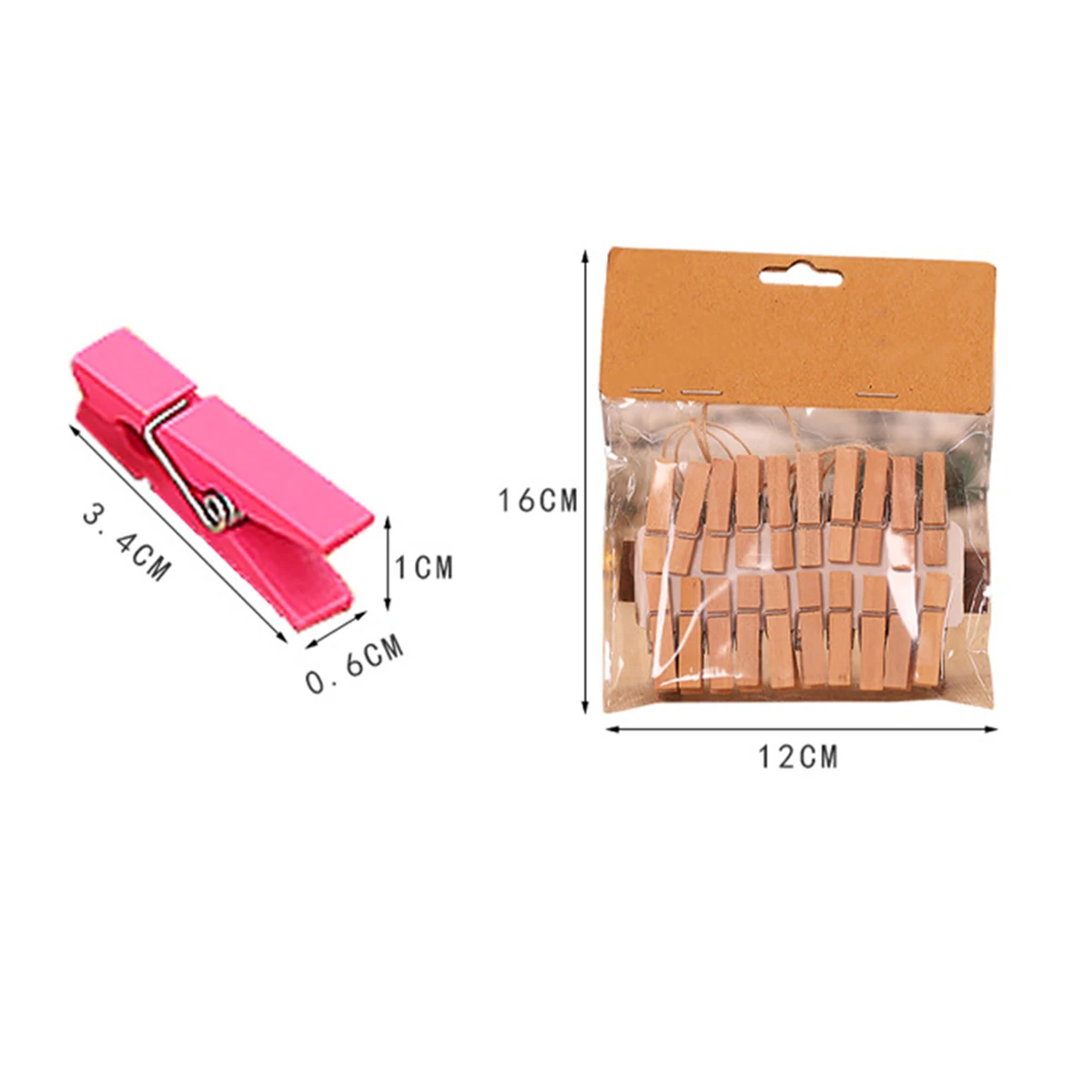 

Creative Wooden Mini Clothespins Stage Background Accessories Photo Clip Wall Decorations(20/ Pack)
