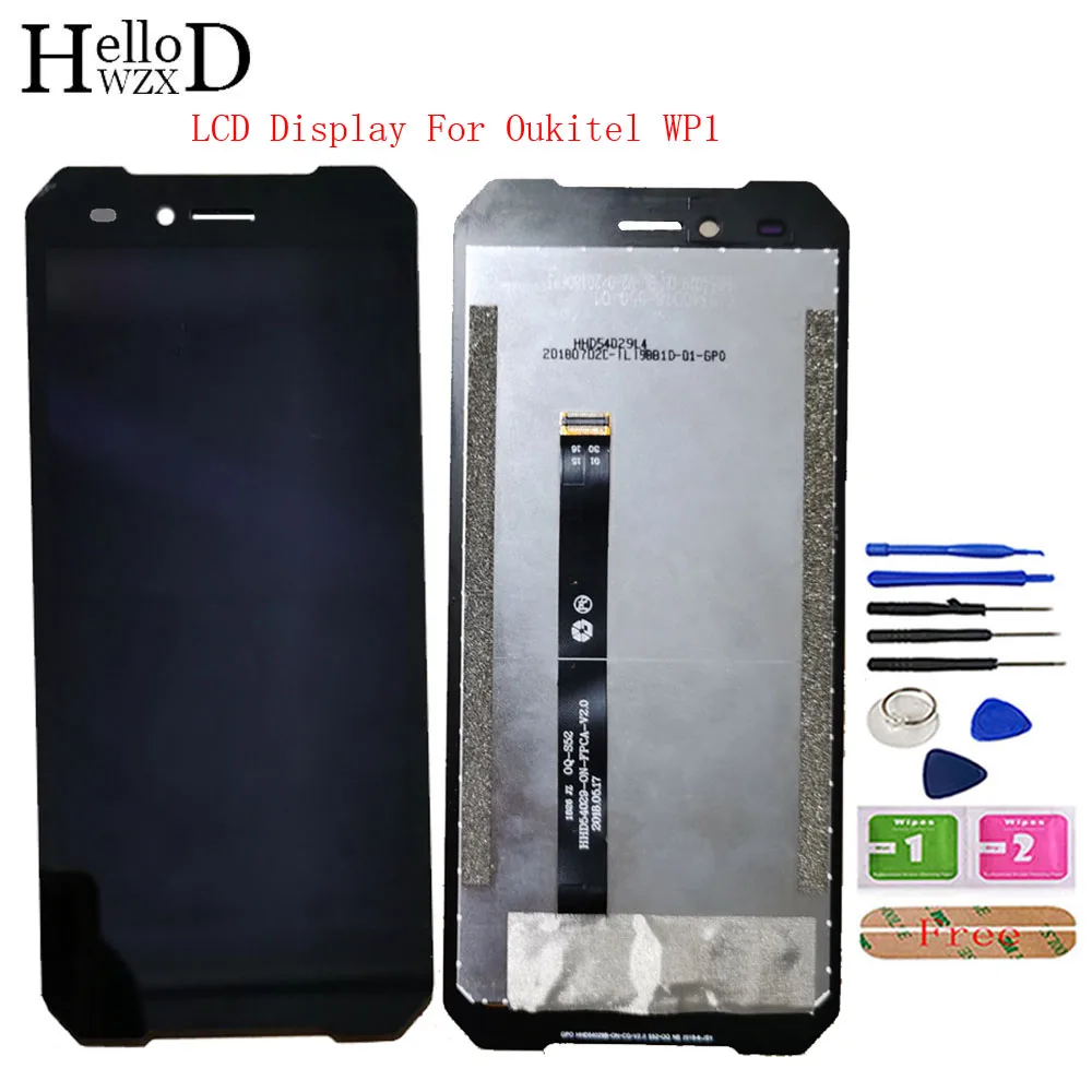 Pantalla LCD de 5,5 pulgadas para Oukitel WP1, montaje de Panel Digitier con Sensor de cristal, herramientas, pegamento 3M-0