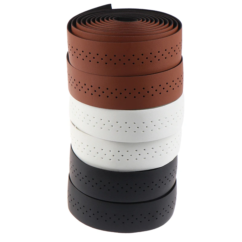 

Bicycle Handlebar Tape Road Bike PU Leather Perforated Belt Breathable Soft MTB Fixed Gear Belt Cycling Accessory