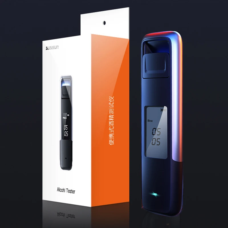 

Portable non-contact alcohol tester with digital display, police-grade high-precision USB rechargeable Bac