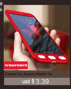 Чехол для Xiaomi Redmi 3 S Pro 360, полный защитный чехол для Xiomi Redmi 3 S Xaomi, чехол для телефона s с пленкой из закаленного стекла