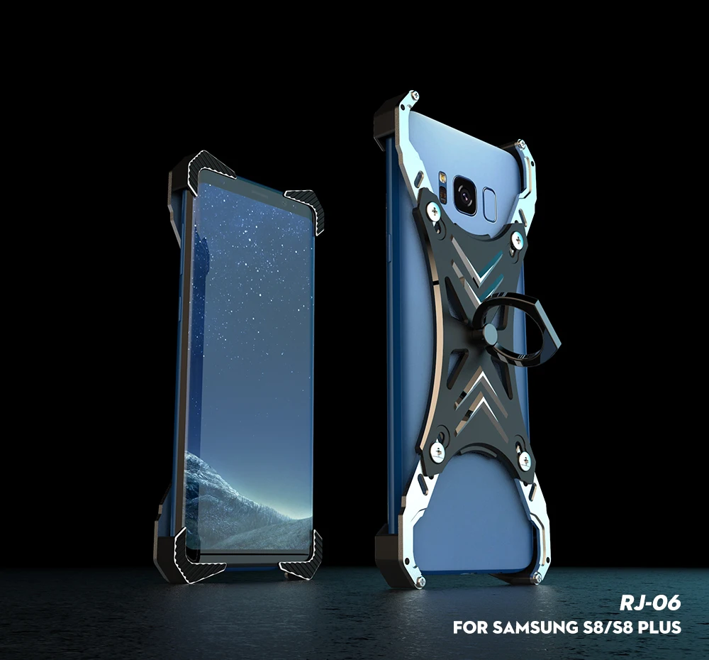 R-just чехол для Samsung S8 Plus Чехол Броня металлический жесткий держатель кольца чехол для Samsung Galaxy S8 Plus S8 Note 8 S7 Edge чехол