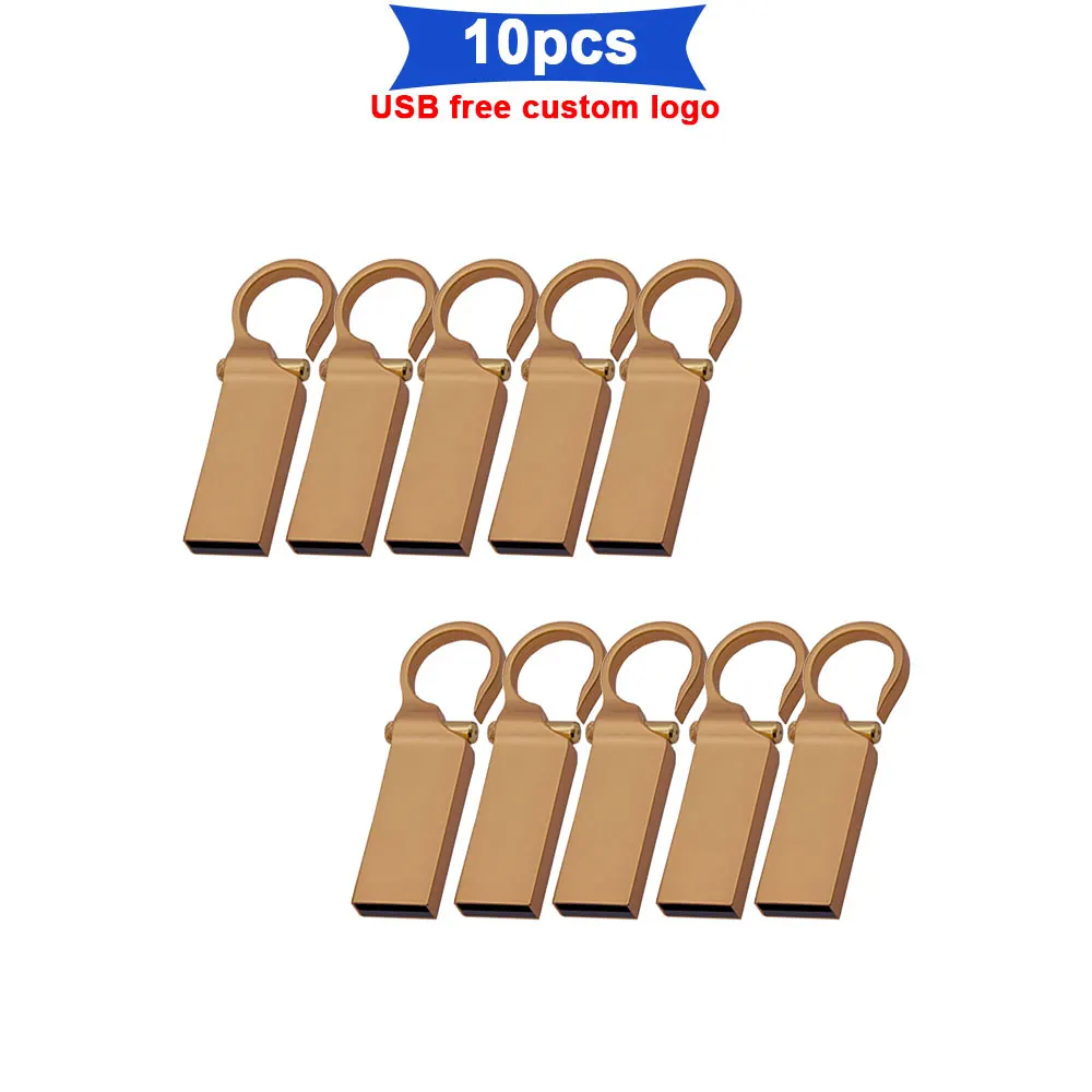 

10pcs/lot mini pendrive metal USB flash drive 4gb 8gb 16GB 32GB 64GB 128GB pen drive USB2.0 tiny memory stick U Disk cle usb