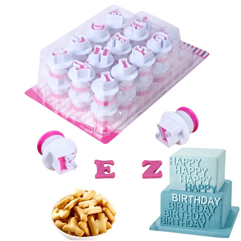

Alphabet Number Fondant Cookie Cake Cutter Stamp Plunger Mold DIY Kitchen Baking Cake Decorating Tool