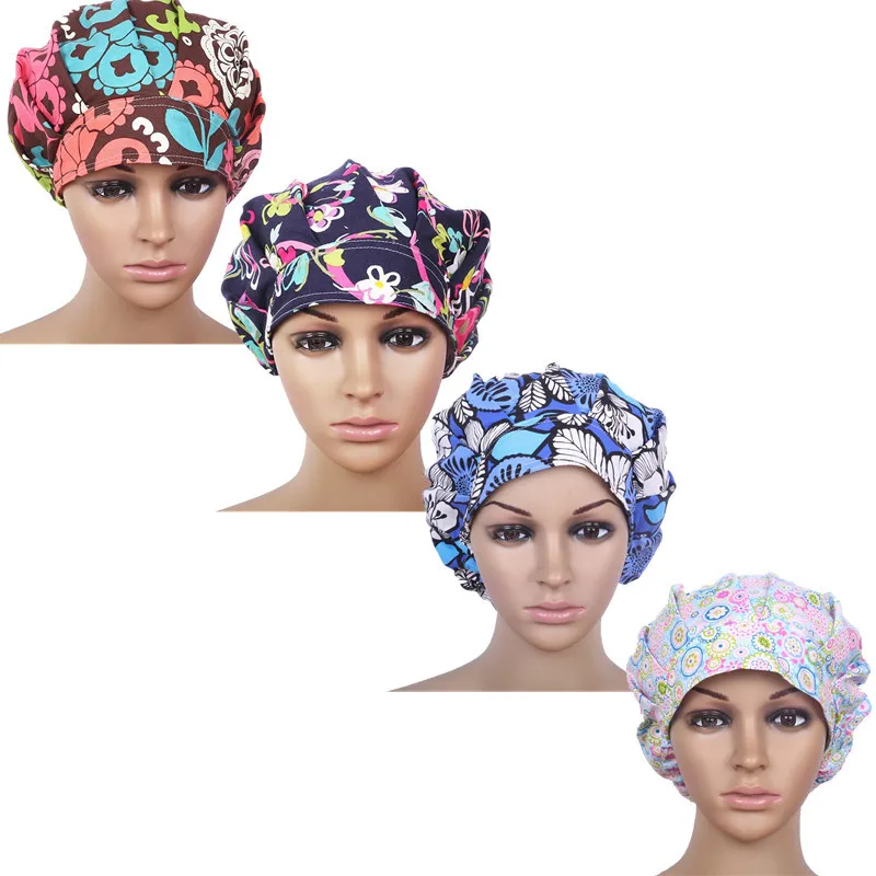 4 шт./лот шапка-Тюльпан с повязкой для женщин и мужчин рабочие шапки мягкие