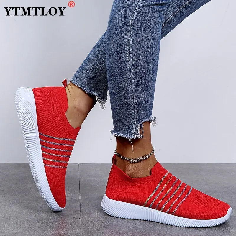 

NEW Sneakers Women Casual Shoes Mesh Air-Cushion Flat Anti-Slip Women Sneakers Outdoor Jogging Trainer Female Vulcanized Shoes