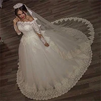 Wuzhiyi, высокое качество, vestido de noiva, вырез лодочкой, свадебные платья, Кружевная аппликация, свадебное платье на молнии, пуговица сзади, свадебное платье