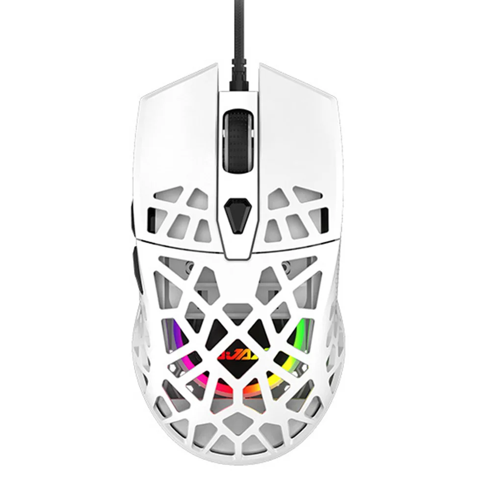 

Laptop Computer Ergonomic Mice Silent AJ339 RGB USB Wired Mouse 6 Gears 6200 DPI Adjustable Ergonomic Game Mice