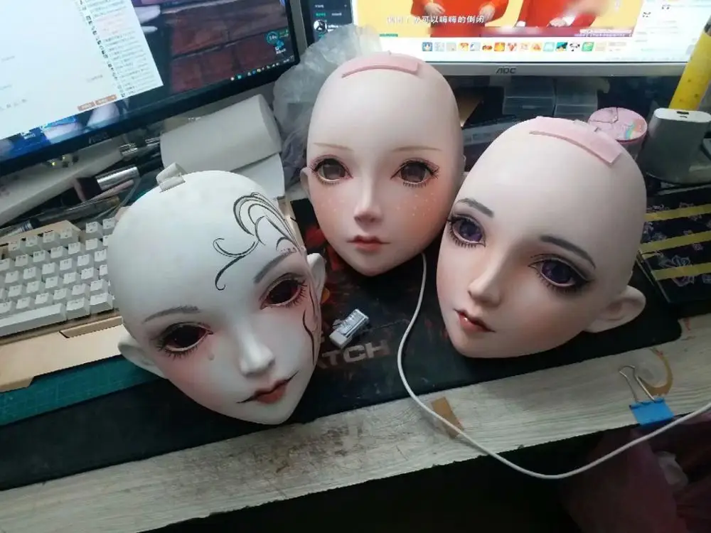 

(NEW-24) BJD Kigurumi Transsexuals Beauty Makeup Cosplay Silicone Mask Anime Kigurumi Masks Crossdresser Doll