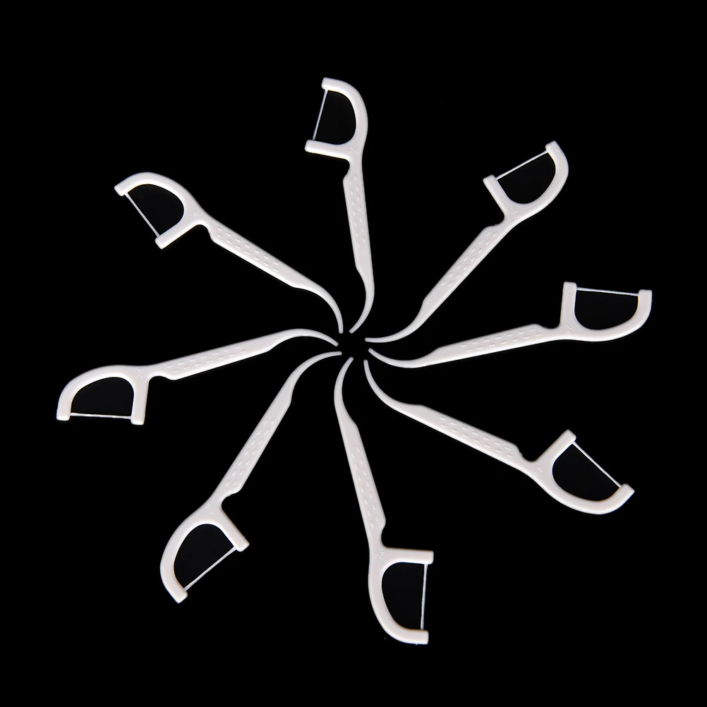 50Pcs/lot 3D Dental Floss Interdental Brush Teeth Stick Toothpicks Pick Oral Hygiene Clean Health Care White | Красота и здоровье