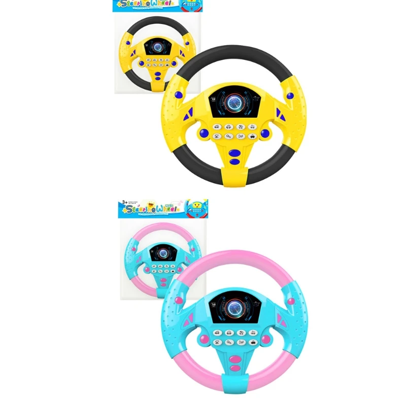 

Small Steering Wheel Toy Gift Geared to Steer Interactive Driving Wheel – Portable Pretend Play Toy Steering Wheel