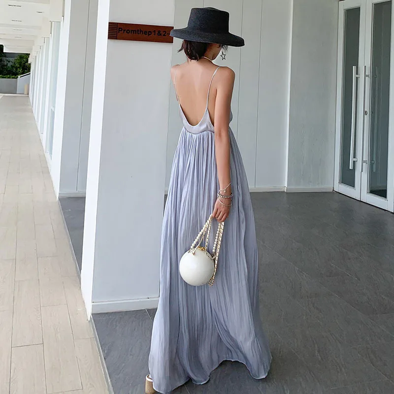 Летнее женское платье макси в стиле бохо винтажное длинное с v образным вырезом