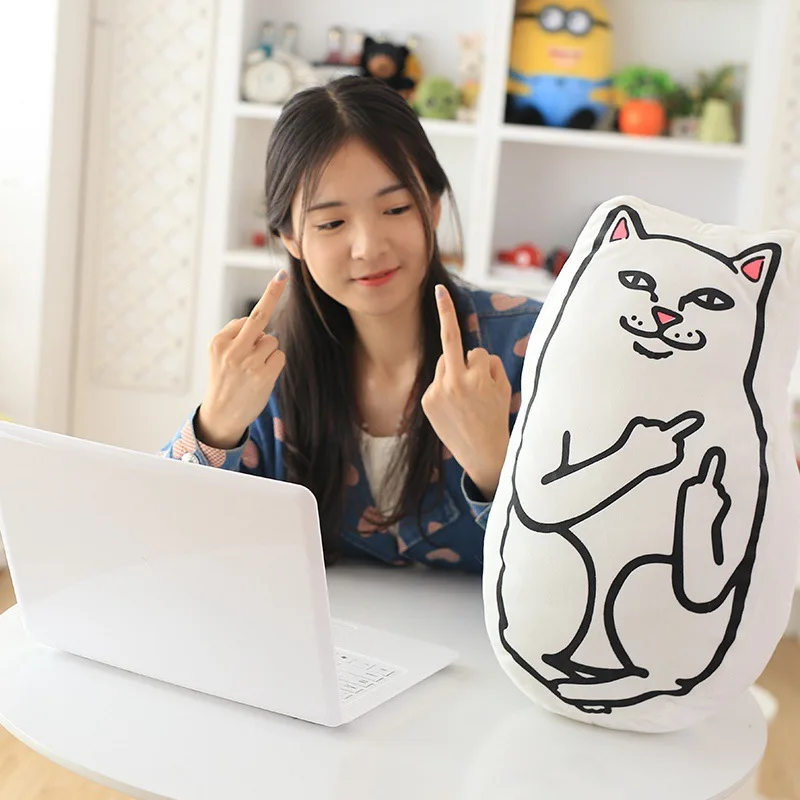 46 см Ripndip Властелин нермальный Lordnermal Плюшевые игрушки Мягкая кошка зеленый