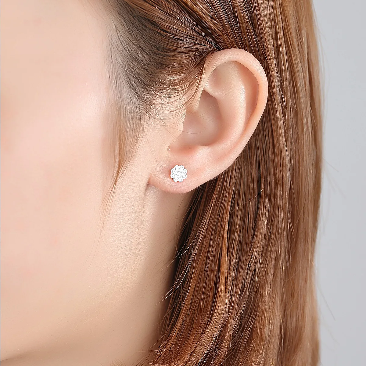 

SANYU Pure 925 Sterling Silver Cute Cartoon Stud Earrings for Women 18K Plated Asymmetrical Female Fine Jewelry Christmas Gifts