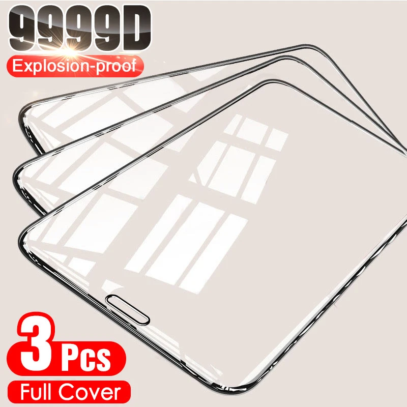 

3PCS Full Cover Tempered Glass On For iPhone 11 12 13 Pro Max Screen Protector For iPhone Xs Max XR 6 7 8 Plus Protective Glass