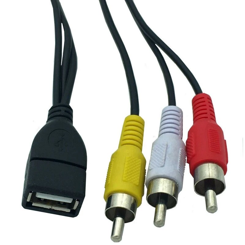 1 5 M Usb A Женский до 3 Rca аудио-видео кабель ПК ТВ Aux вывода видео адаптер |