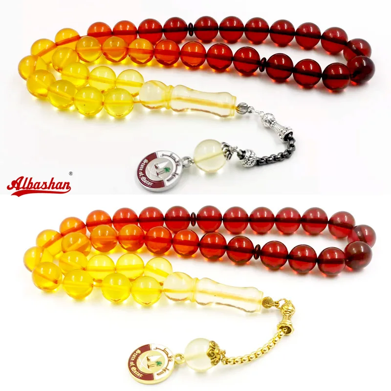 

Tasbih Qatar National Day Gifts Misbaha red Resin Arab countries pendant rosary bead Bracelet islamic accessories prayer bead