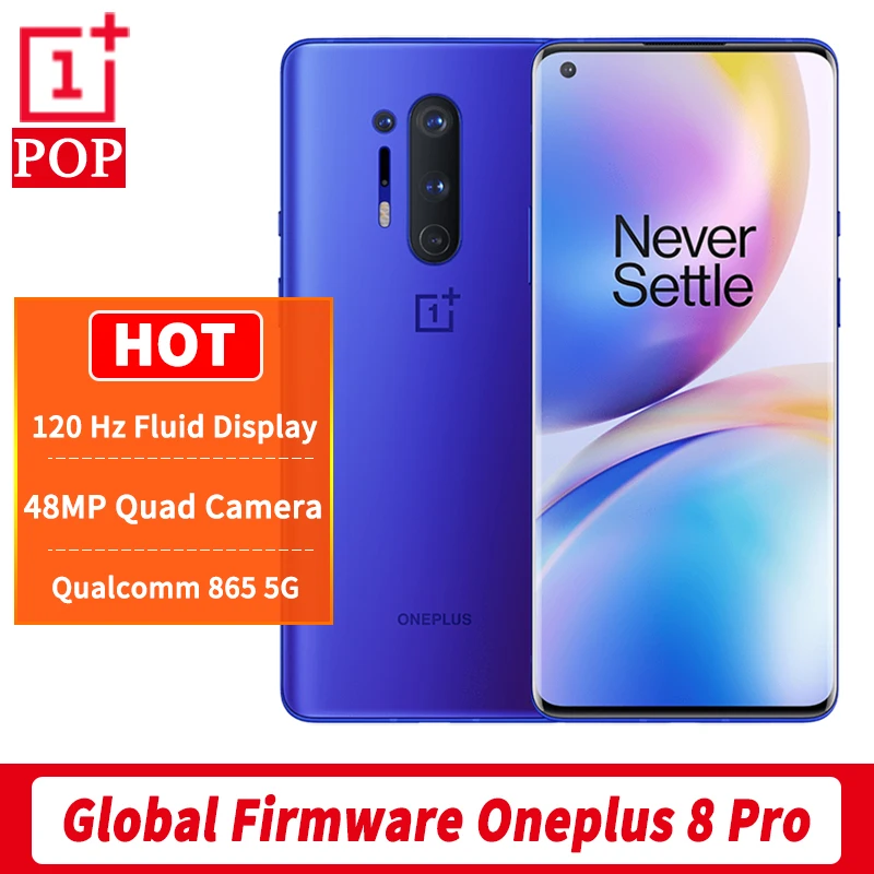 Глобальная прошивка Oneplus 8 Pro 5G мобильный телефон 6 78 дюймов 2K 120 Гц Snapdragon 865 Octa Core