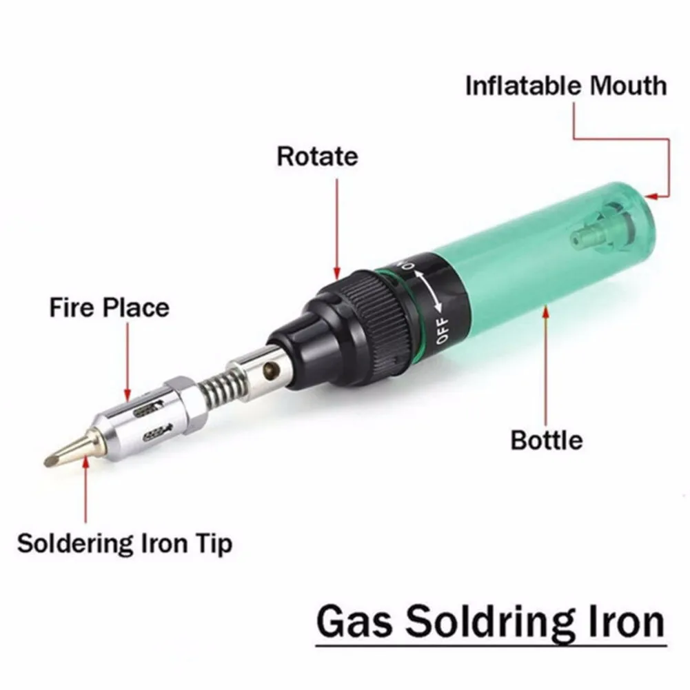 

1pc 3 In 1 Electric Gas Soldering Iron Butane Professional Welding Gun Weld Pen For Light Welding Repairing Handicrafts