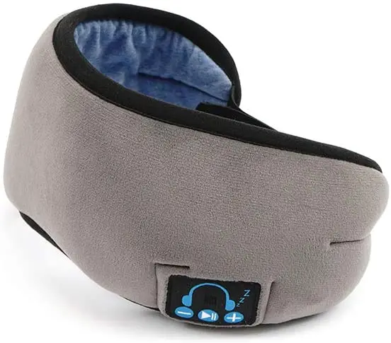 Enlarge Fullgaden Bluetooth 5.0 Eye Mask Sleep Headphone, Built-in Speakers Microphone Handsfree Adjustable Washable for Travel,