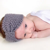 1pc baby girs bow headband photoprops hair accessories corn kernels wool knitted twist winter warm headwrap kids knot turban
