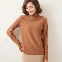 autumn and winter new womens 100 pure wool sweater turtleneck cashmere knitted pullover thickened thinner base sweater top