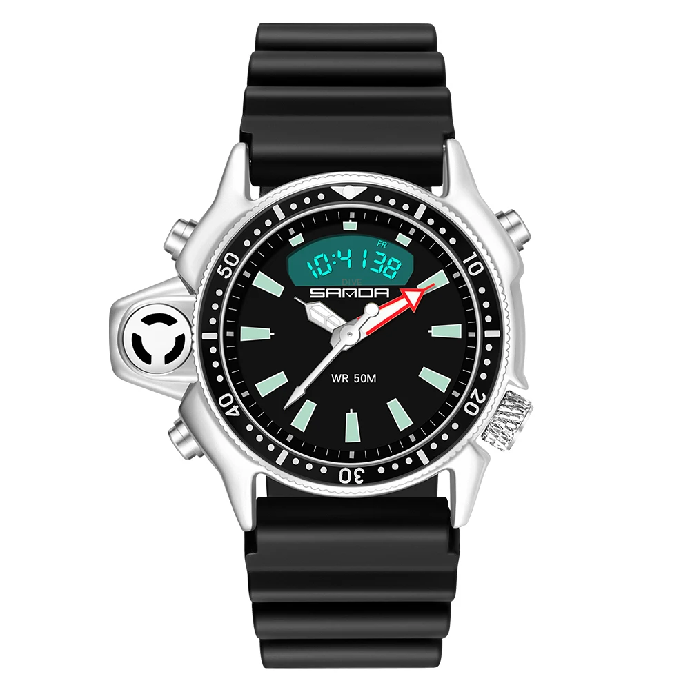 Часы наручные Sanda Мужские Цифровые модные повседневные спортивные брендовые