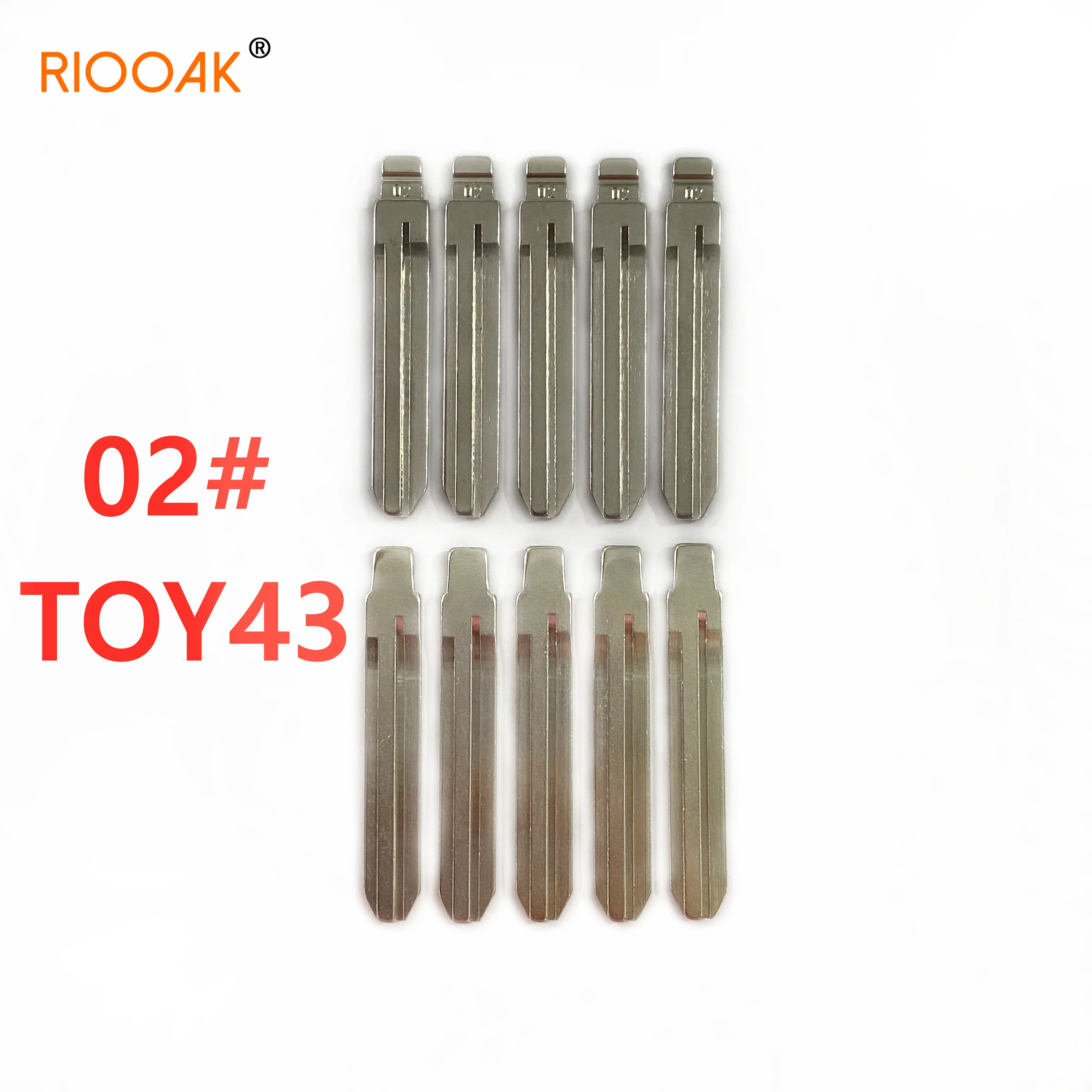 Сменный Автомобильный ключ RIOOAK #02 KD LISHI TOY43 для Toyota Camry Corolla Highlander RAV4 Yaris, незарезанный Пустой Автомобильный Стайлинг