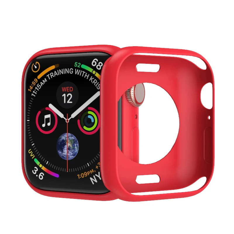 Чехол для Apple Watch Band 44 мм 40 силиконовый защитный чехол iWatch 42 38 watch Series 5 6 4 se 3 2