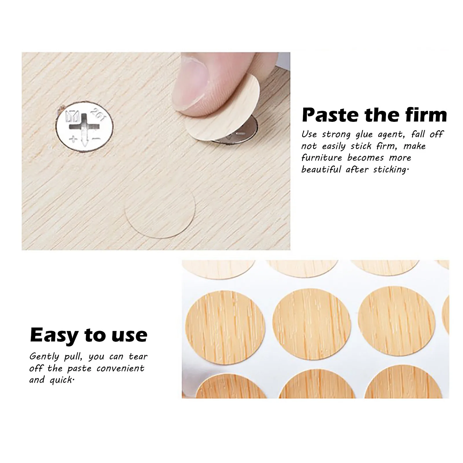 270pc Pvc 21mm Self Adhesive Sticker Screw Hole Beauty Decorative Cover Cap Wood Craft Ornament #T1P | Обустройство дома