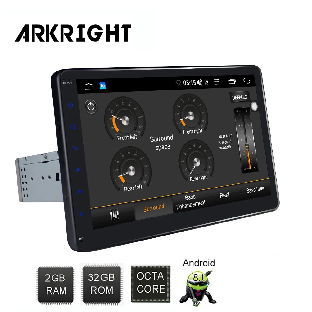 ARKRIGHT 2 + 32 ГБ 10 1 '✝in Android автомобильное радио Восьмиядерный Универсальный