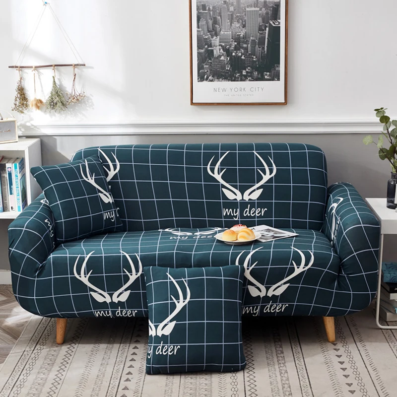 

Универсальный чехол для дивана в гостиную, скандинавский олень, простой современный всесезонный чехол для дивана, домашний текстиль BE50SC
