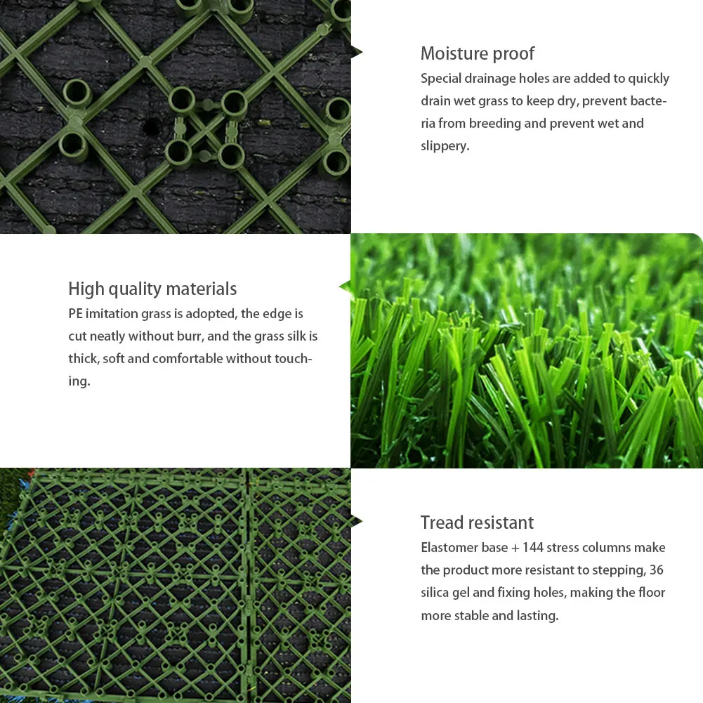 Искусственная многоразовая Нескользящая искусственная трава для украшения сада