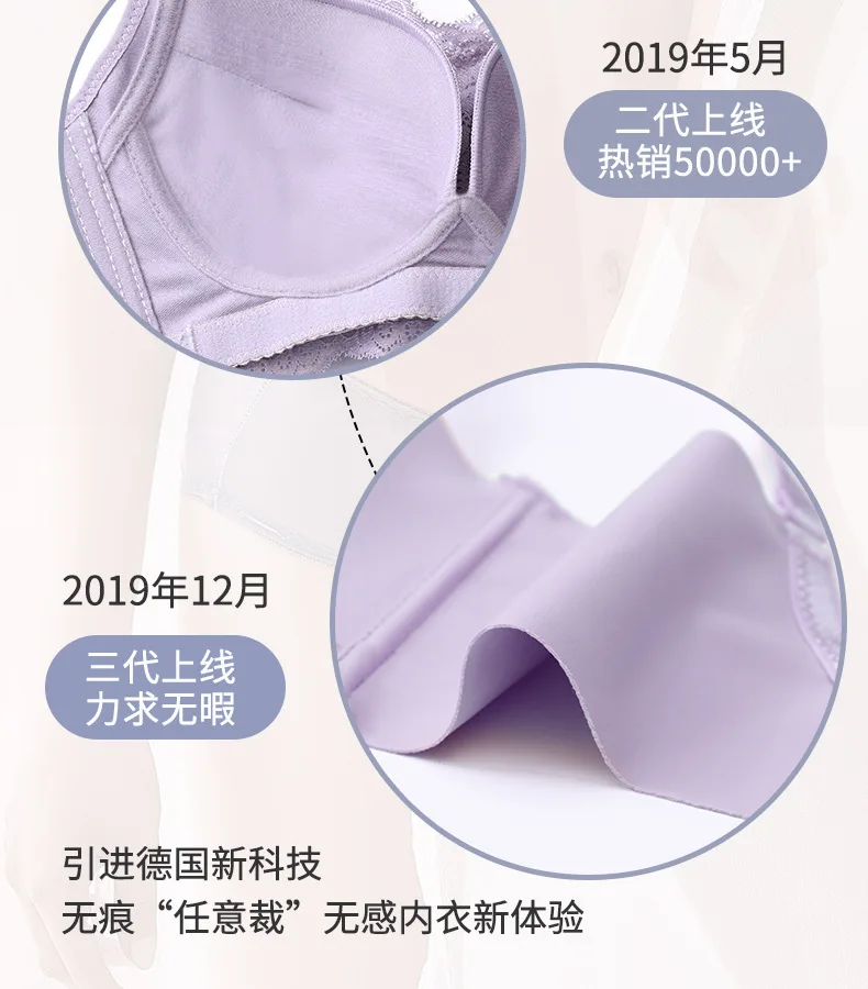 

[Super soft] Underwear women's small chest gathered thick flat chest special bra set adjustment type non-wire bra