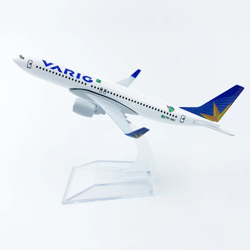 Самолеты масштаба 1:400 16 см модель самолета Боинг B737 бразильская авиакомпании VARIG
