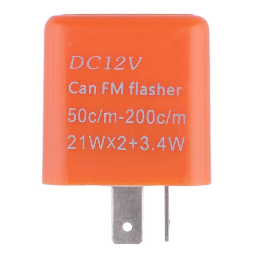 

2 Pin Universal Speed Adjustable LED Flasher Relay Motorcycle Turn Signal Indicator Easy to Install Indicator Orange