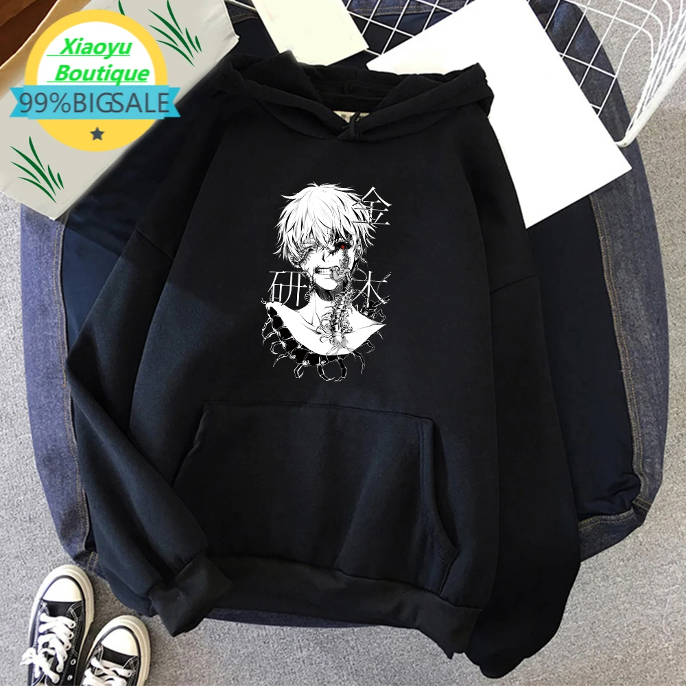 

Hot Japanese Anime Tokyo Ghoul Hoodies Cool Kaneki Ken Print Clothes Winter Warm Pullover Tops Casual Harajuku Sweatshirt