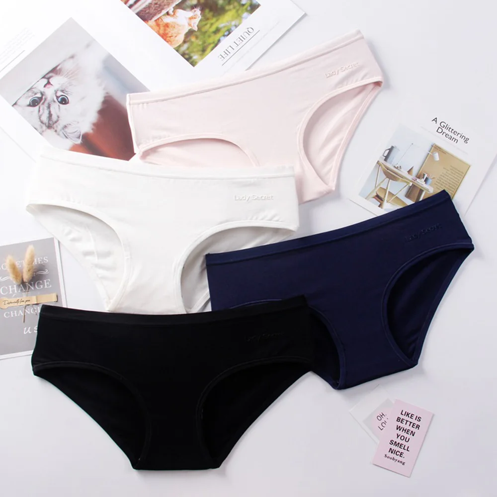 Женские сексуальные трусики 2019 хлопок одноцветные шорты для девушек простые с