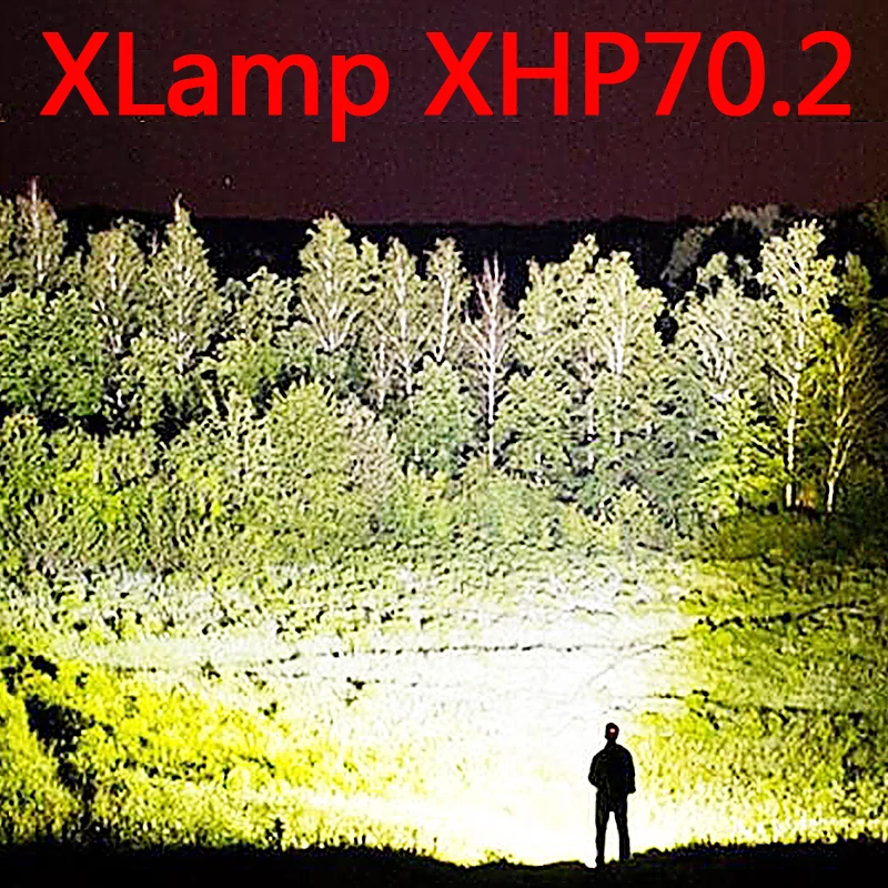 Самый мощный светодиодный светильник-вспышка 26650 водонепроницаемый xhp70.2 3 режима usb фонарь xhp50 фонарь 18650 охотничий Фонарь ручной светильник