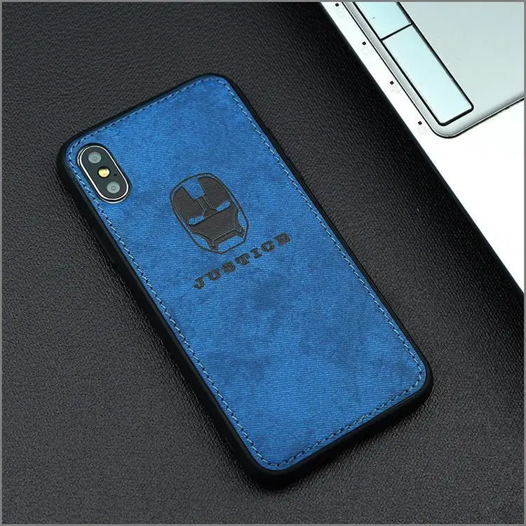 Марвел Мстители ткань чехол для телефона для Iphone 7 8 6 6s Plus X Xs Max Xr паук ткань мягкий чехол DC Вселенная холст силиконовый чехол