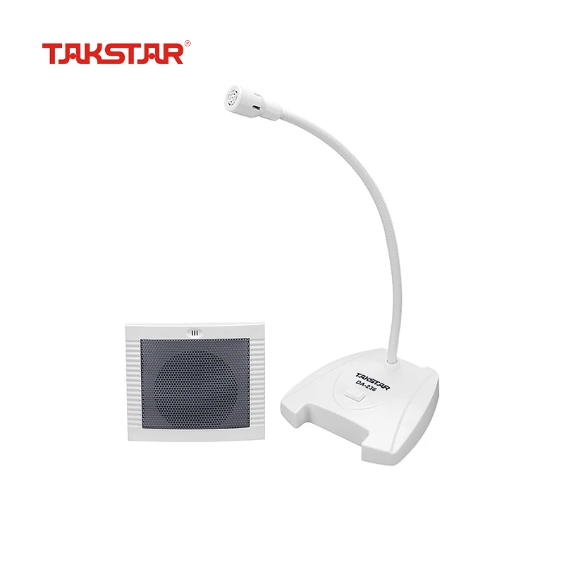 

Takstar DA-236 Talk-back System One Set Two-way Window Intercom Loudspeakers for Post Offices Railway Stations Hospitals