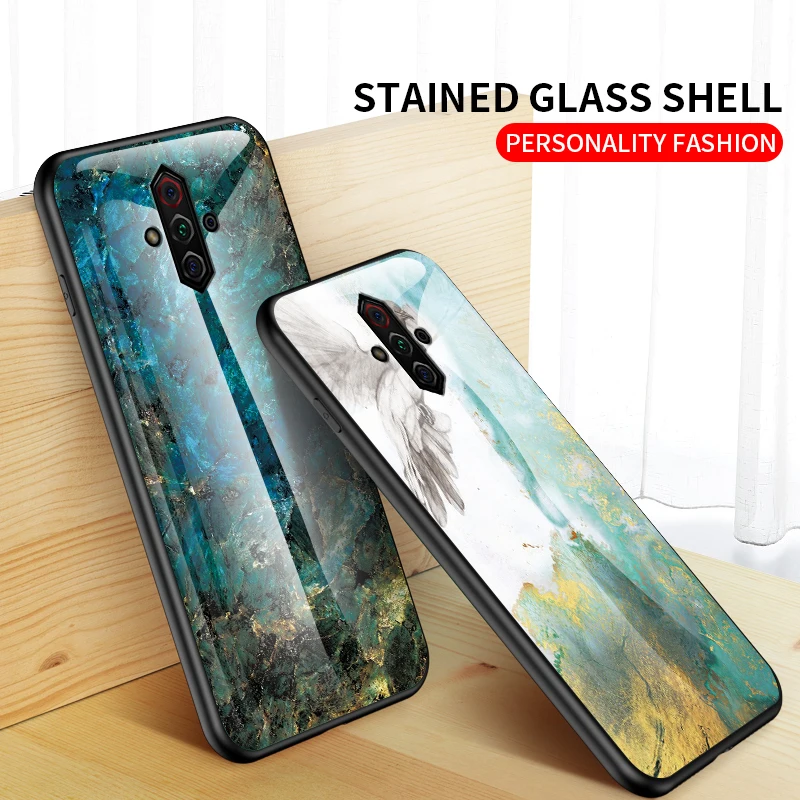 

Luxury Marble Glass Phone Case for Nubia Z40Pro Z18 Back Cover Coque for Red Magic7Pro Nubia Z17S Z17minis Play Anti-fall Case