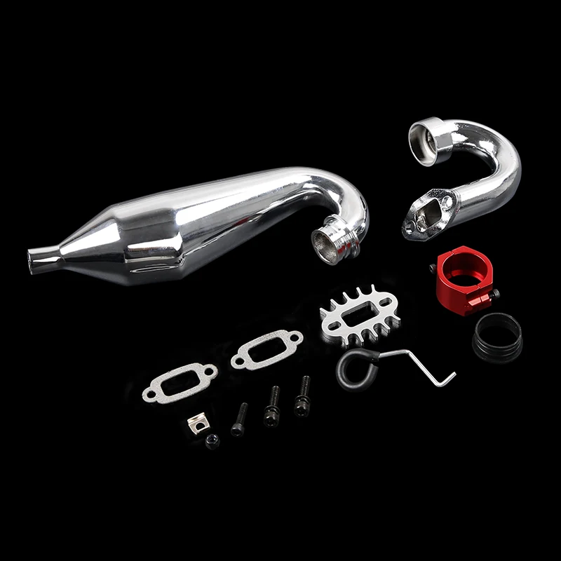 Выхлопная труба из сплава с металлическим зажимом ЧПУ для 1/5 HPI Rofun Baha Rovan Km BAJA 5B 5T 5SC