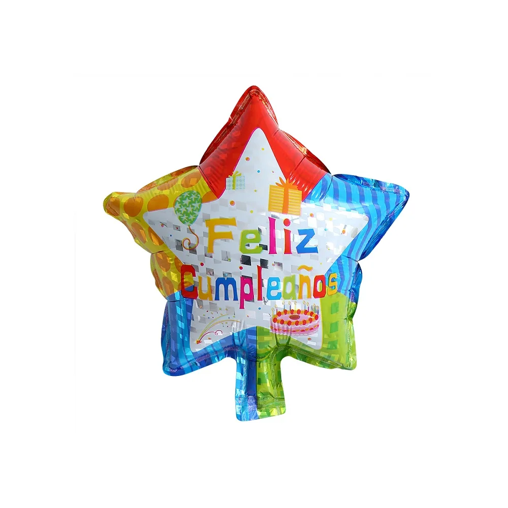 10 шт./лот дюймов Feliz Cumpleanos испанские воздушные шары на день рождения Круглый