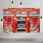 Пожарная станция фотография фоны пожарный грузовик Фотофон торт разбивание фото студия фотосессия